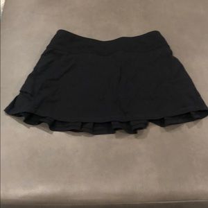 Ivivva girls black tennis skirt sz 12